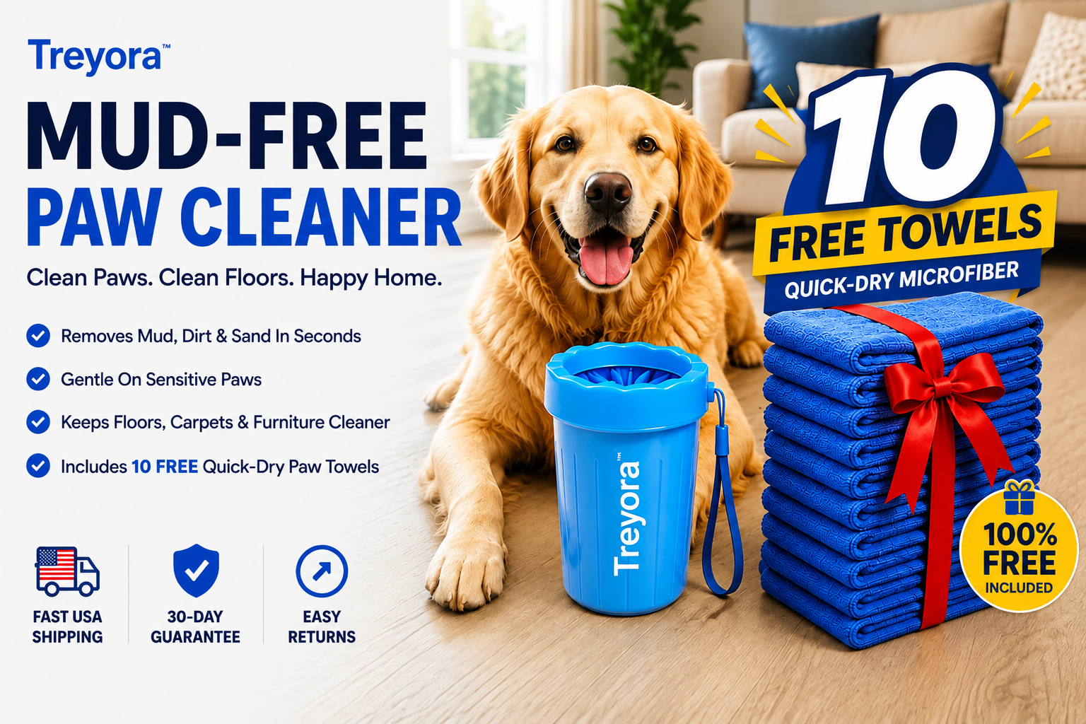 STOP MUDDY PAW PRINTS IN 15 SECONDS OR LESS