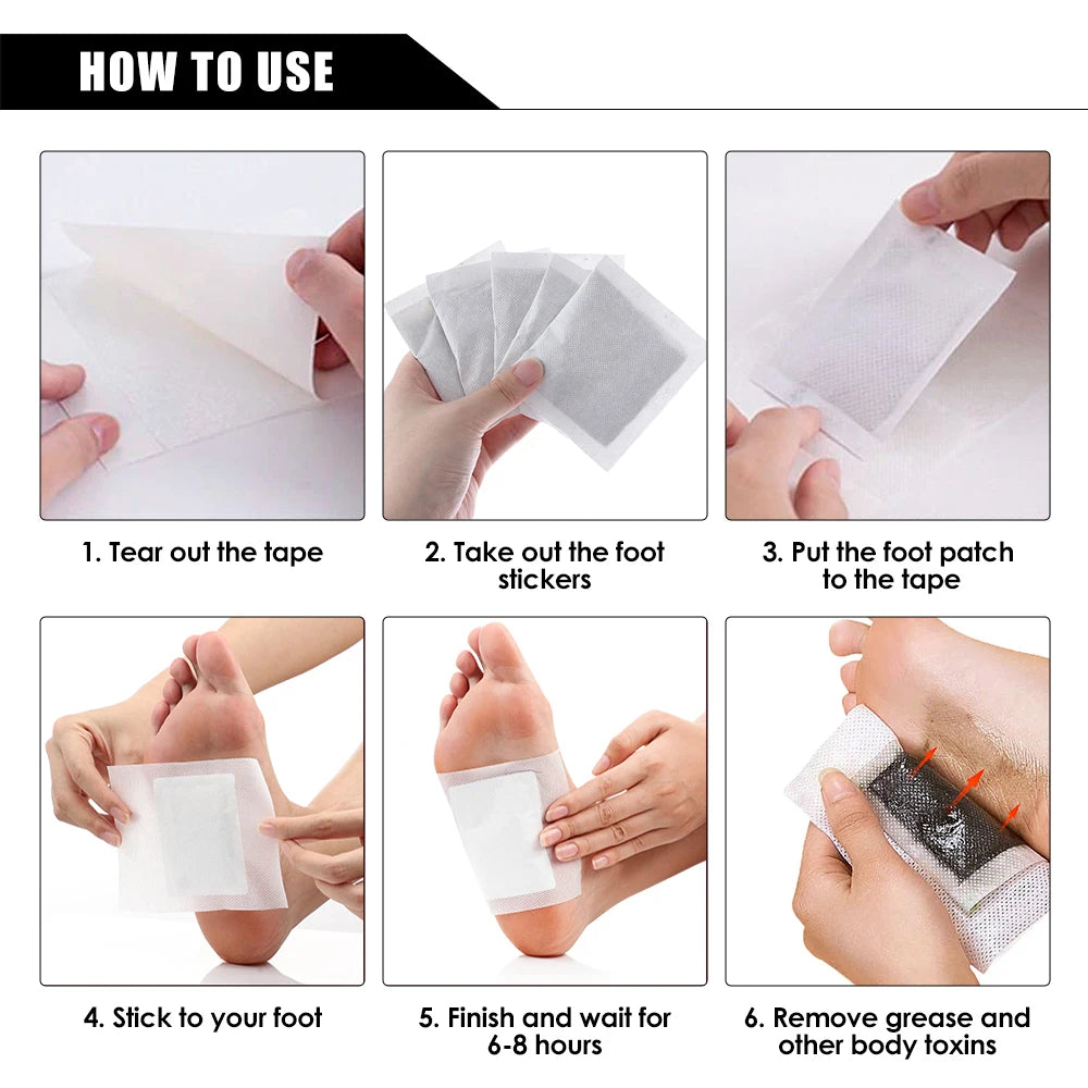 Herbal Foot Care Patches with Bamboo Vinegar & Ginger – Night Detox Foot Pads