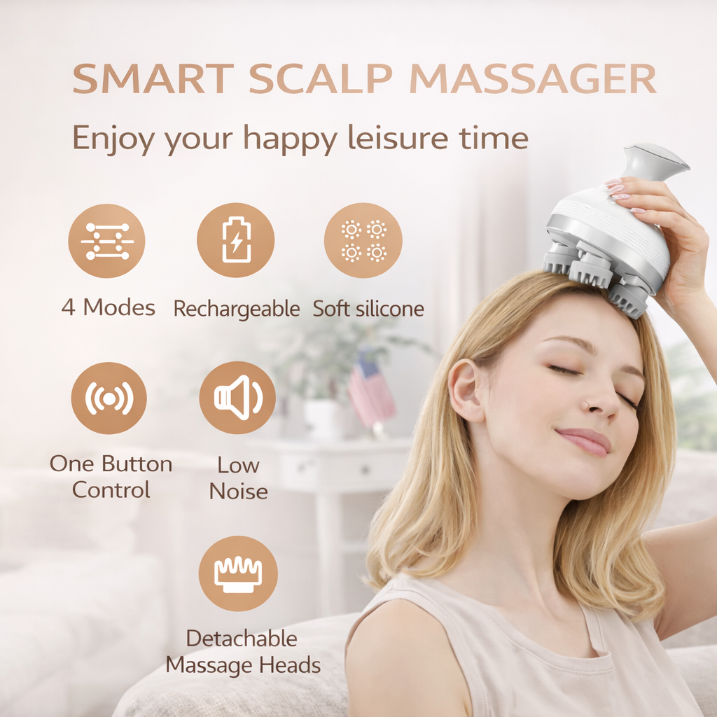 Electric Scalp Massager for Relaxation and Daily Scalp Care