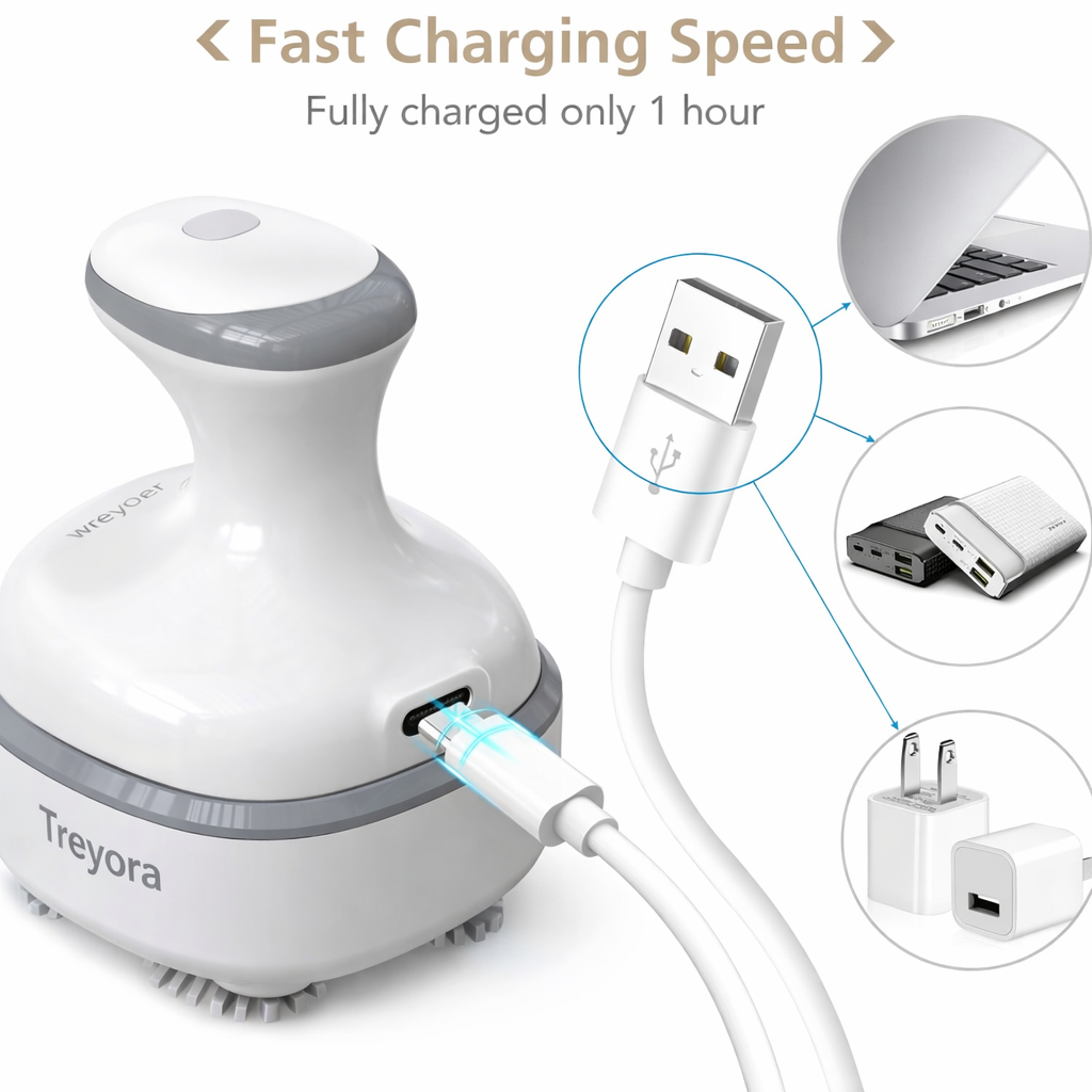 Electric Scalp Massager for Relaxation and Daily Scalp Care