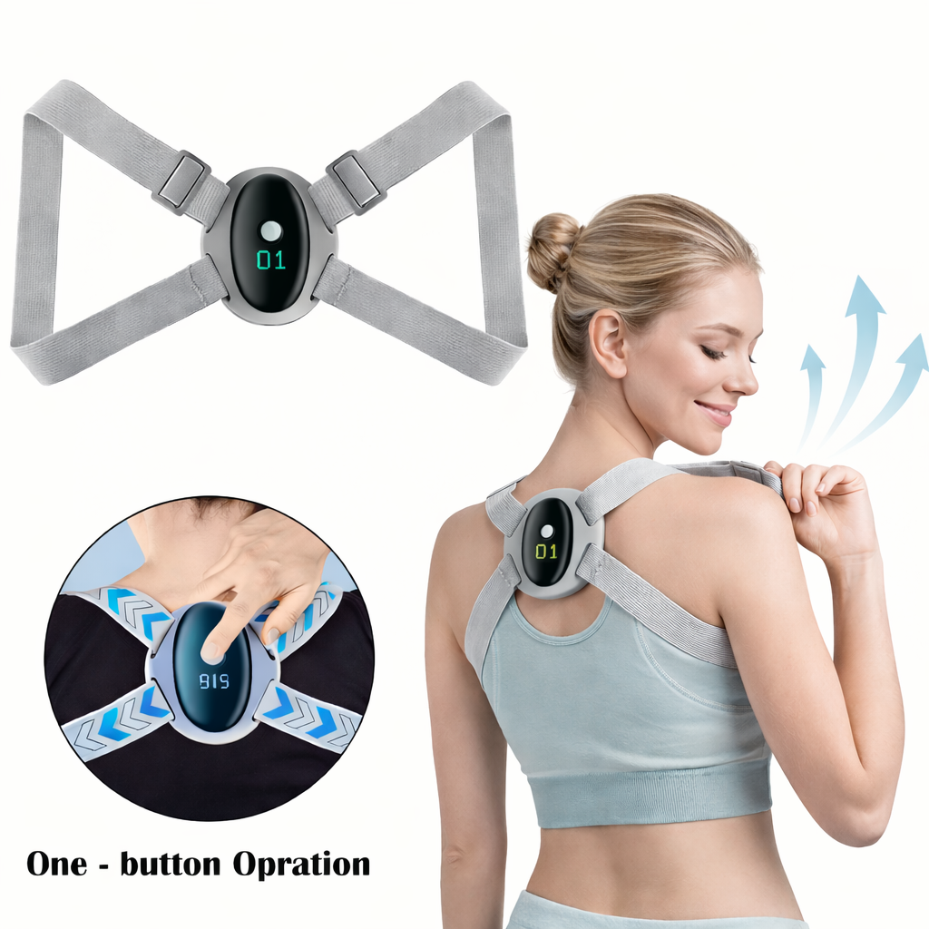 Smart Posture Corrector with Vibration Reminder – Adjustable & Lightweight