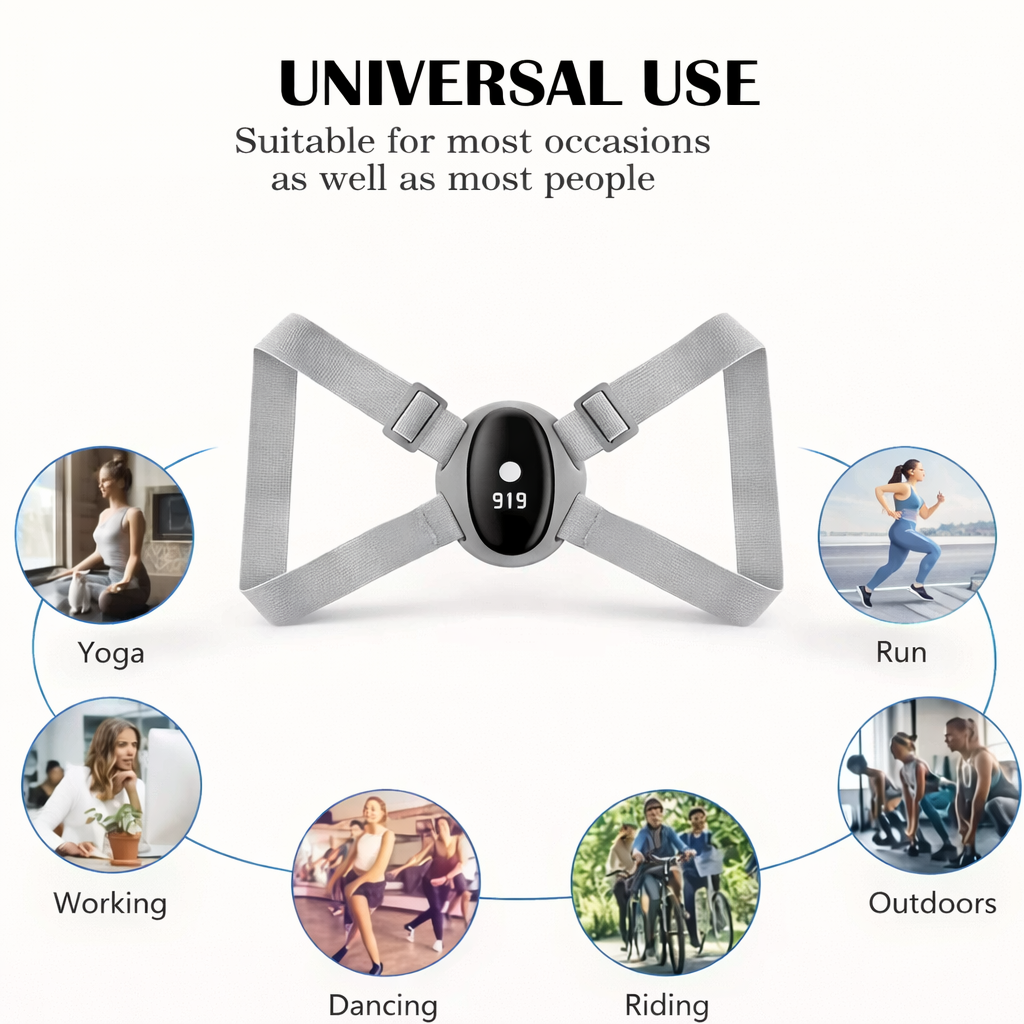 Smart Posture Corrector with Vibration Reminder – Adjustable & Lightweight