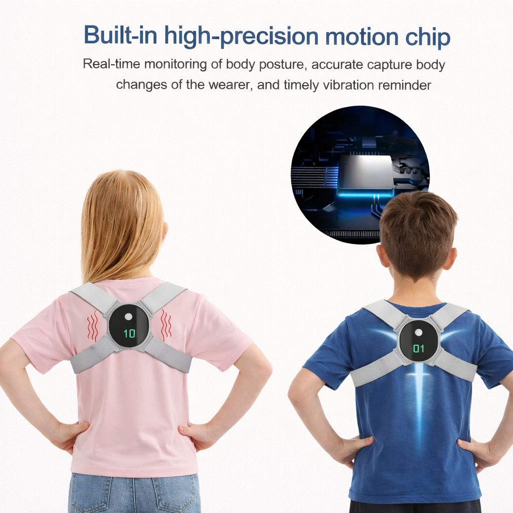 Smart Posture Corrector with Vibration Reminder – Adjustable & Lightweight